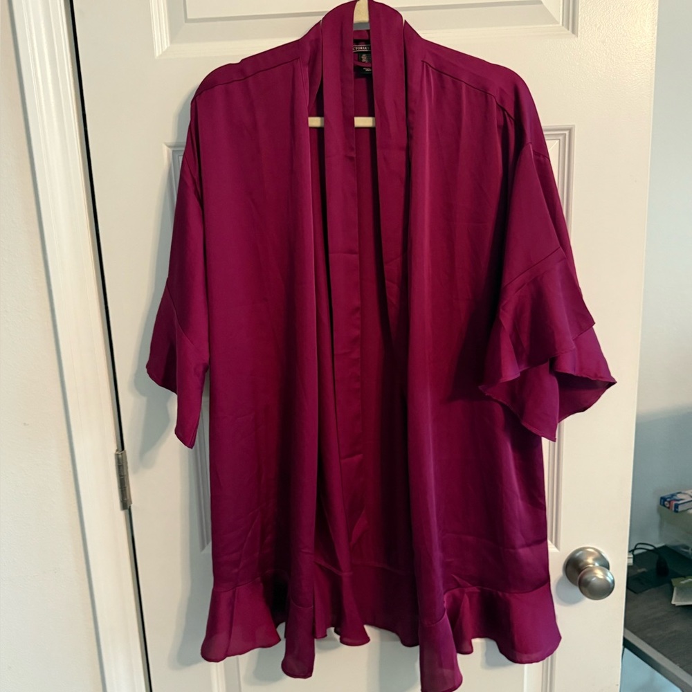 Vibrant Magenta Kimono Cardigan